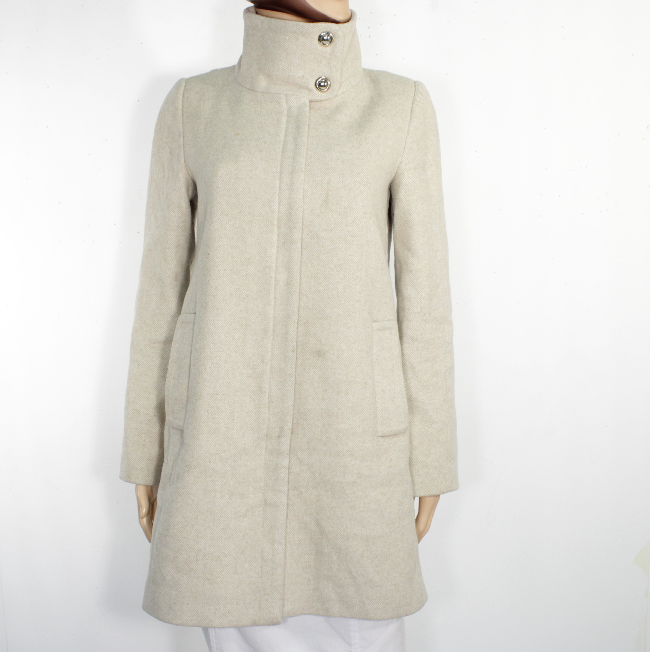 Manteau Femme Beige Clair MANGO Taille S Bon état -  reconditionné disponible sur Label Emmaüs